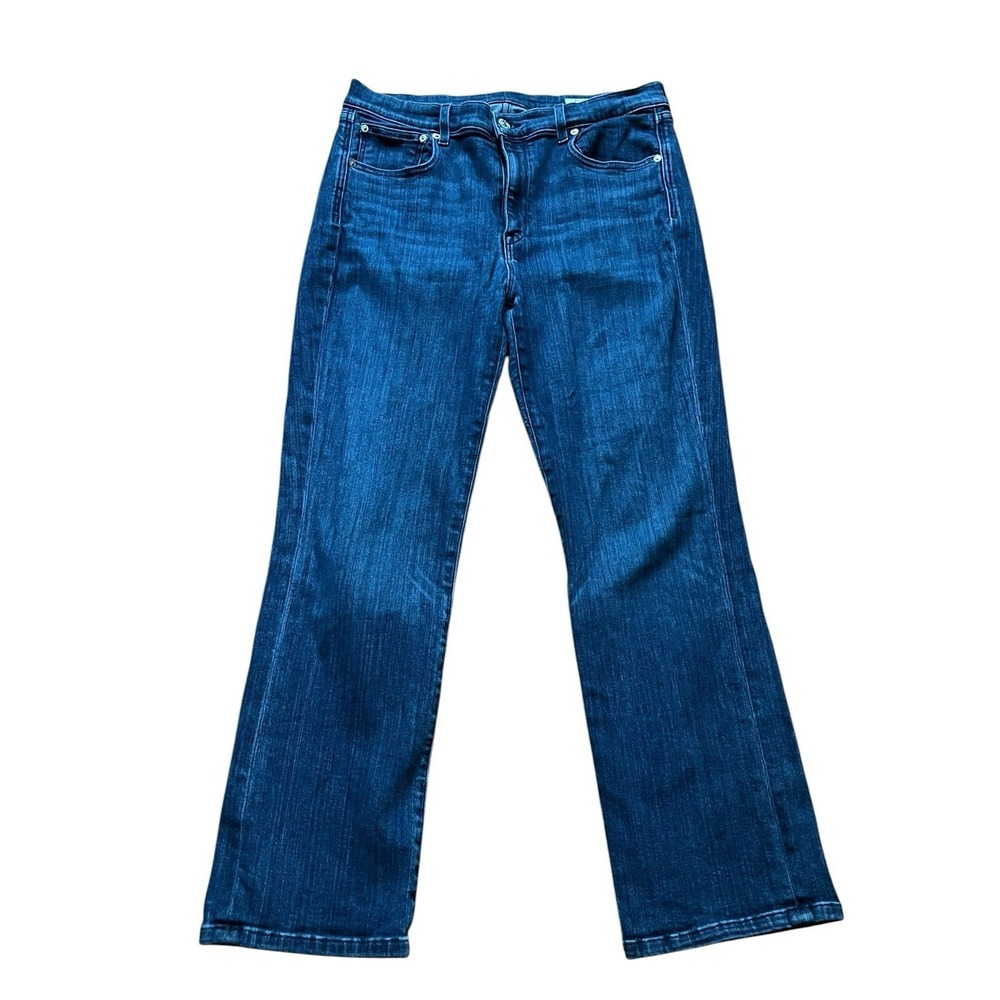 AYR The Pop Straight Leg Jeans Blue Size 34L Stretch‎ Denim Minimalist Capsule
